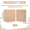 Medium Density Fiberboard (MDF) Portable Clay Wedging Board with Built AJEW-WH0348-382-4
