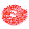Transparent Crackle Baking Paint Glass Beads Strands DGLA-T003-01B-12-2