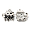 Rack Plating Alloy Enamel with Rhinestone Pendants PALLOY-K010-40P-2