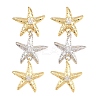 Brass Micro Pave Cubic Zirconia Dangle Stud Earrings EJEW-G471-29B-GP-3