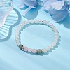 6.5mm Round Natural Labradorite & Rose Quartz & Electroplated White Moonstone Beaded Stretch Bracelets for Women Men BJEW-JB10478-2