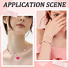 500Pcs 5 Colors Valentine's Day Transparent Acrylic Beads MACR-SP0001-29B-5