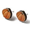 Wood Stud Earrings EJEW-Z054-01F-1