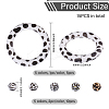 15Pcs 10 Styles Ring & Round Food Grade Silicone Focal Beads SIL-CA0004-53-2