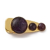Natural Amethyst Alligator Hair Clips G-B042-03G-02-1