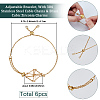 6Pcs Adjustable Brass Macrame Pouch Bracelet Making for Stone Holder AJEW-SC0003-69G-2