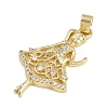 Brass Micro Pave Cubic Zirconia Pendants KK-Z123-18G-2