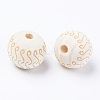 Unfinished Natural Wood European Beads LS-WOOD-S057-019B-2