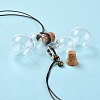 Gourd-shaped Glass Cork Bottles Ornament GLAA-D002-05-3