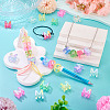 20Pcs UV Plating Transparent Acrylic European Beads OACR-TADJ0001-19M-5