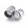 Tarnish Resistant 304 Stainless Steel Magnetic Clasps with Glue-in Ends STAS-D242-25P-2