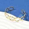 Hollow Out 304 Stainless Steel Cuff Bangles for Women BJEW-Z097-05G-2