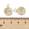 Brass Micro Pave Cubic Zirconia Pendants KK-P260-24G-3