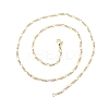Brass Figaro Chains Necklace for Women X-NJEW-P265-28G-3