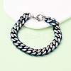 304 Stainless Steel Cuban Link Chain Bracelets for Men Women BJEW-C124-04B-01-2