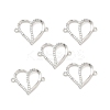 Brass Micro Pave Clear Cubic Zirconia Connector Charms KK-E068-VB048-3