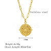 304 Stainless Steel Sun Pendant Necklaces LS-YN2147-1-3