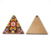 Printed Basswood Pendants WOOD-S045-013D-2