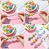 11Pcs 11 Colors Gradient Color Alloy Beadable Bar Keychain for DIY Crafts Jewelry Making KEYC-CJ0001-10-4