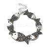 Alloy Link Chain Bracelets for Women BJEW-C133-01AS-2