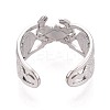 304 Stainless Steel Cuff Open Rings for Women RJEW-N052-17P-3