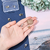 4 Pairs 2 Colors Flat Round Brass Pave 3A Cubic Zirconia Clip-on Earrings for Women EJEW-BBC0001-58-3