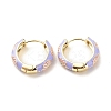 Daisy Flower Enamel Hoop Earrings LS-EJEW-G290-01G-B-1