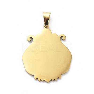 201 Stainless Steel Pendants STAS-C062-04G-1