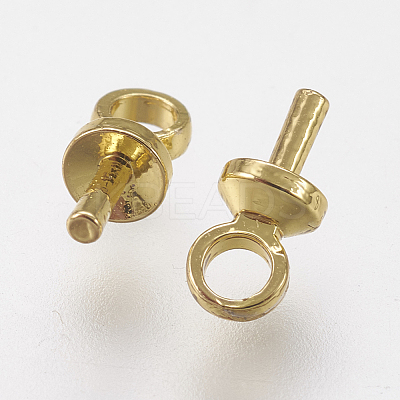 Brass Peg Bails Pendants X-KK-F739-02G-1