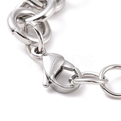 Tarnish Resistant 304 Stainless Steel Rolo Chain Bracelets BJEW-F433-02P-1