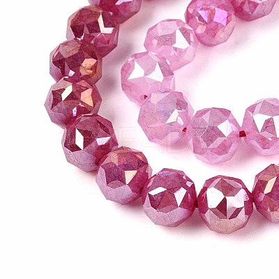 Anti-Tarnish Electroplate Glass Beads Strands GLAA-N064-10mm-08-1