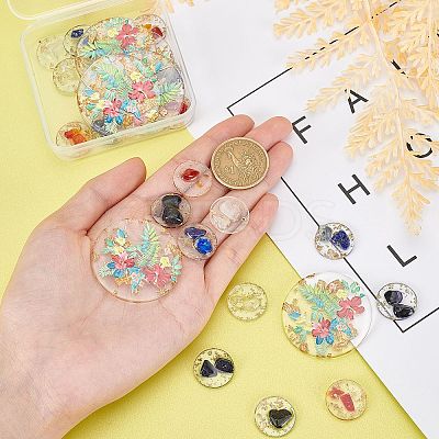 30Pcs 5 Style Transparent Epoxy Resin Pendants KY-PH0001-16-1