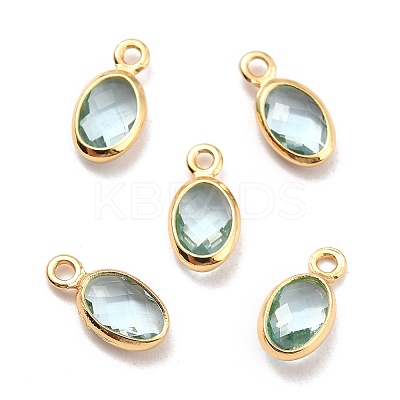 Eco-Friendly Brass with Glass Pendants LS-KK-K268-01E-1