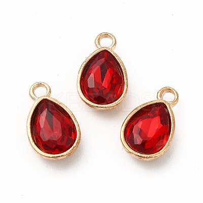 Faceted Glass Rhinestone Pendants GLAA-I051-A21-1