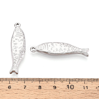 304 Stainless Steel Fish Pendants STAS-T069-13P-1