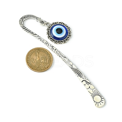 Resin Evil Eye Pendant Bookmarks AJEW-JK00281-1