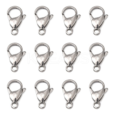 Tarnish Resistant Polished 316 Surgical Stainless Steel Lobster Claw Clasps STAS-R072-18A-1