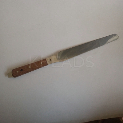 Steel Spatula Painting Knife with Wood Handle DRAW-PW0003-35-1