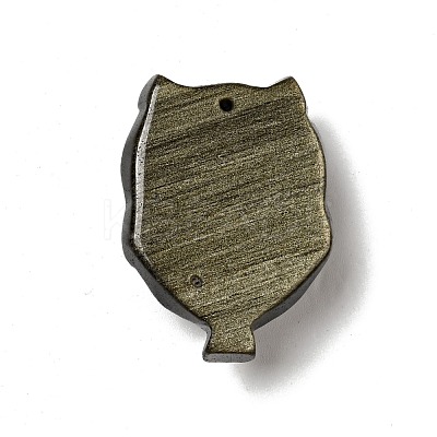 Natural Golden Sheen Obsidian Pendants G-D471-02-1