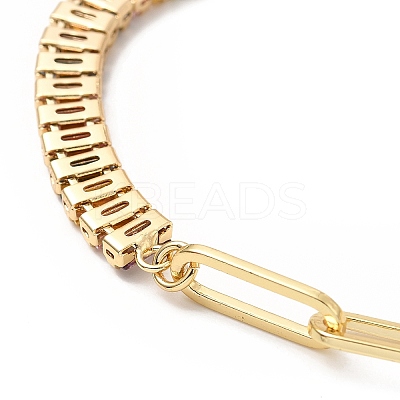 Cubic Zirconia Tennis Bracelet BJEW-A132-17G-01-1