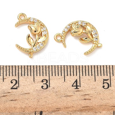 Brass Micro Pave Cubic Zirconia Pendants KK-A281-14G-1