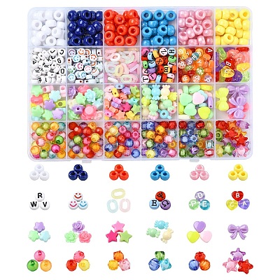 DIY Mixed Shapes Acrylic Beads Bracelets Making Kits DIY-YW0010-97-1
