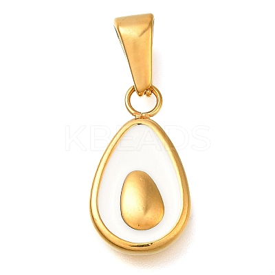 Ion Plating(IP) 304 Stainless Steel Enamel Pendants STAS-Z113-13G-02-1