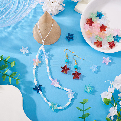 28Pcs 7 Colors Glass Beads GLAA-TA0003-34-1