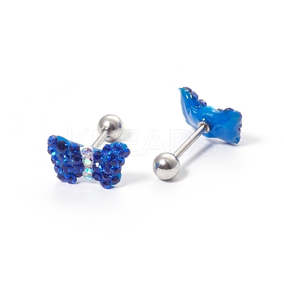 316 Surgical Stainless Steel Barbell Cartilage Earrings AJEW-L078-A-1
