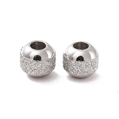 Non-Tarnish Textured 304 Stainless Steel Beads X-STAS-P306-01A-P-1