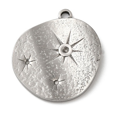 Tarnish Resistant 304 Stainless Steel Pendant Rhinestone Settings LS-STAS-C079-17P-1