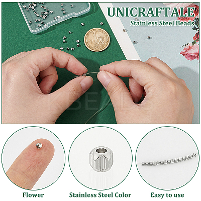 100Pcs 304 Stainless Steel Beads FIND-UN0016-19-1