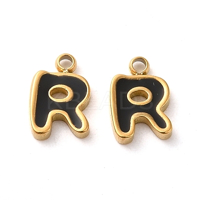 304 Stainless Steel Enamel Charms STAS-L022-292G-R-1