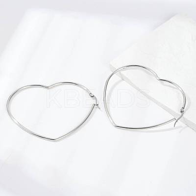 Tarnish Resistant 201 Stainless Steel Hoop Earrings EJEW-A052-11B-1